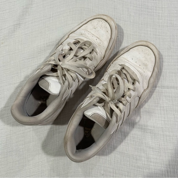 Adidas Women’s Hoops 3.0 Low Classic White Sneakers • Lace Up • Women’s 9 - Picture 2 of 10